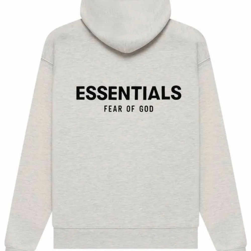 Fear of God Essentials Light Gray Hoodie